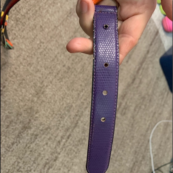 Plus- 100% leather- 80’s color block leather belt, A.D.R., ladies XL, plus size - Picture 5 of 16